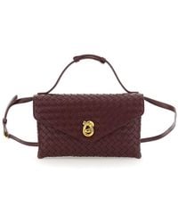 Bottega Veneta - Borsa A Tracolla 'Knot Lock' Con Motivo Intrecciato E C - Lyst