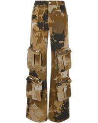 Blumarine - Cargo Pants With Camouflage Motif - Lyst