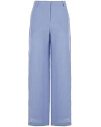 Le Plain - Light- Linen Trousers With Wide Leg - Lyst