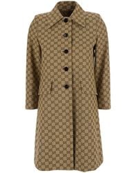 Gucci - Coat With Pointed Collar - Lyst