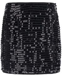 ROTATE BIRGER CHRISTENSEN - Sequin Mini Skirt With Tight Fit And Side Closure - Lyst