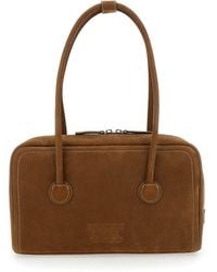 Marge Sherwood - Borsa A Spalla 'Boston' Con Logo Lettering Impresso Sul - Lyst