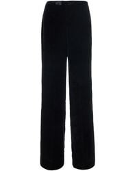 P.A.R.O.S.H. - Oversized Velvet Pants With Viscose And Silk For Wo - Lyst