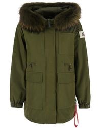 AFTER LABEL - 'Stoccolma' Jacket With Removable Hood And Logo Patc - Lyst