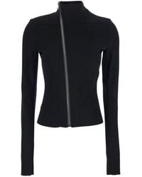 Rick Owens - 'Gary' Jacket With High Neck And Asymmetric Zip Closure - Lyst