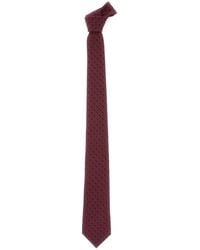 Saint Laurent - Tie Bordeaux Silk - Lyst