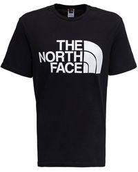 The North Face T-shirt nera di cotone con stampa logo - Nero