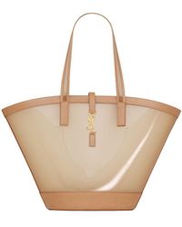 Saint Laurent - 'Panier Medium' Tote Bag With Cassandre - Lyst