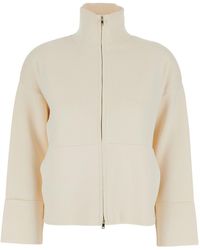 Max Mara Pure - 'Formato' Sweatshirt With High Neck And Front Zip C - Lyst