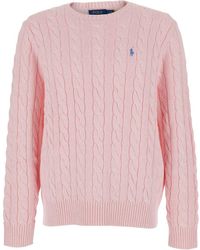 Polo Ralph Lauren - Crewneck Sweater With Pony Patch On The Front A - Lyst