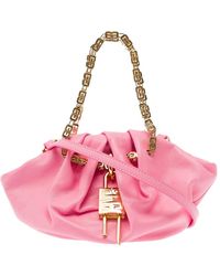 Givenchy Mini borsa a mano 'kenny neo' con lucchetto e catena g cube in pelle donna - Rosa