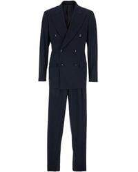 Giorgio Armani - Double-Breasted Suit With Peak Lapels - Lyst