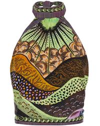 VLISCO DIALOGUES - 'La Lune' Top With Wrap Collar And All-Ove - Lyst