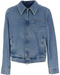 Ami Paris - Jacket With Adc Embroidery On The Front And Logo Patch On The Rear - Lyst