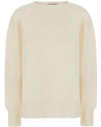 Semicouture - Sweater Candy Cashmere Wool Blend Piull With Round Neck An - Lyst