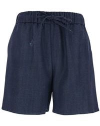 Le Plain - Shorts With Elastic Drawstring Waist - Lyst