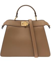 Fendi - Peekaboo Mini Leather Handbag - Lyst