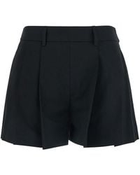 Le Plain - Shorts With Pleated Design - Lyst
