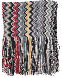Missoni - Scarf With Zig Zag All-Over Motif And Fringed Edge - Lyst