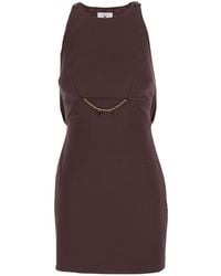 Elisabetta Franchi - Sleeveless Dress With Chain Decoration - Lyst
