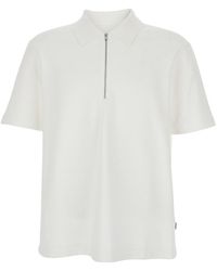 Jil Sander - Polo Shirt With Classic Collar And Front Zip Closure - Lyst