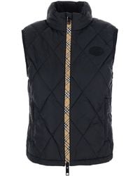 Burberry - 'Cheswick' Sleeveless Down Jacket With High Collar And - Lyst