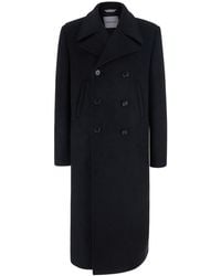 Balenciaga - Double-Breasted Coat With Notched Revers - Lyst