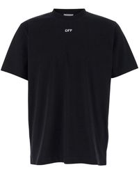 Off-White c/o Virgil Abloh - Crewneck T-Shirt With Contrasting Off Print - Lyst