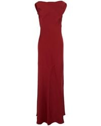 Antonelli - 'Mara' Long Dress With Draped Neckline - Lyst