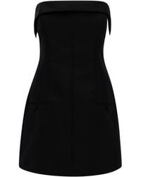Philosophy Di Lorenzo Serafini - Mini Black Bustier Dress In Duchesse Woman - Lyst