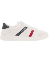 Moncler - 'monaco' Low-top Sneakers With Tricolor Bands In Polyamide Man - Lyst