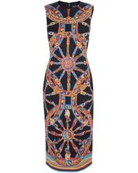 Dolce & Gabbana - Dolce & Gabbana Sleeveless Dress With All-Over Carretto Print - Lyst