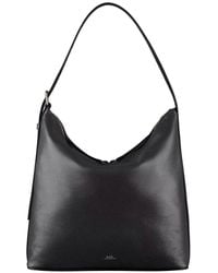 A.P.C. - Borsa A Spalla 'Vera' Con Logo Lettering Impresso Sul Fronte E - Lyst