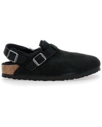 Birkenstock - 'Tokio' Mules With Engraved Logo - Lyst