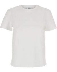 Max Mara Pure - 'Donata' T-Shirt With Embroidered Logo On The Back - Lyst