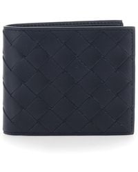 Bottega Veneta - Bi-Fold Wallet With Intreccio Motif And Embossed L - Lyst