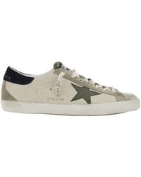 Golden Goose - 'Superstar' Low Top Sneakers With Star Patch On The Side And Contrasting Heel With Logo Lettering - Lyst