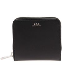 A.P.C. - 'Emmanuel' Wallet With Embossed Logo - Lyst