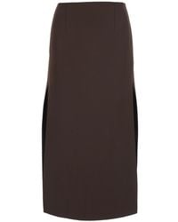 Le Plain - Skirt With Back Zip Closure And Side Slits - Lyst