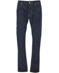 Jacob Cohen - 'Bard' Jeans With Belt Loops And Logo Patch On The Rear - Lyst