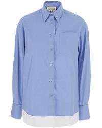 Semicouture - Stretch Cotton Classic Collar Shirt For - Lyst