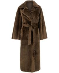 Arma - 'Rien' Coat With Notched Collar And Reversible Design - Lyst