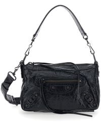 Balenciaga - Mini Shoulder Bag Le City Moto Leather - Lyst