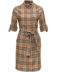 Burberry Woman's Giovanna Vintage Check Cotton Dress - Natural