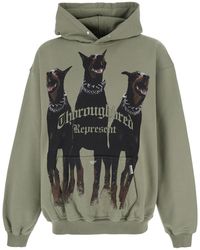 Represent - Hoodie With Fixed Hood And Maxi Print On The Front - Lyst