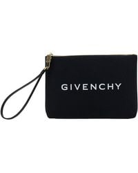 Givenchy - Clutch With Contrasting Logo Print - Lyst