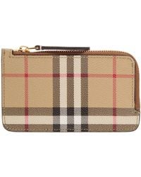 Burberry - Card Case With Check Motif - Lyst
