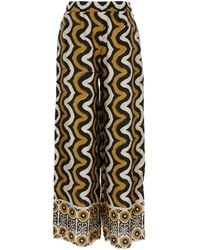 OBIDI - Pantalone 'Iris' Con Gamba Larga E Stampa All-Over - Lyst