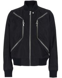 Rick Owens - 'Heizer Flight' Bomber Jacket With Two Front Zip Pockets - Lyst