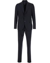 Lardini - Single-Breasted Suit With Classic Revers - Lyst